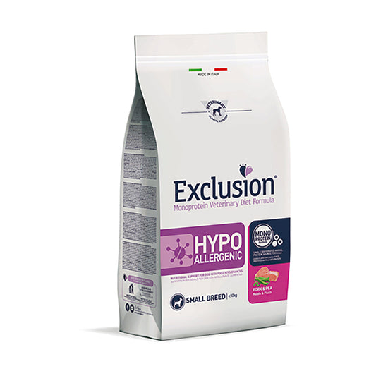 Exclusion Diet Hypoallergenic Small Breed Maiale e Piselli 2 Kg