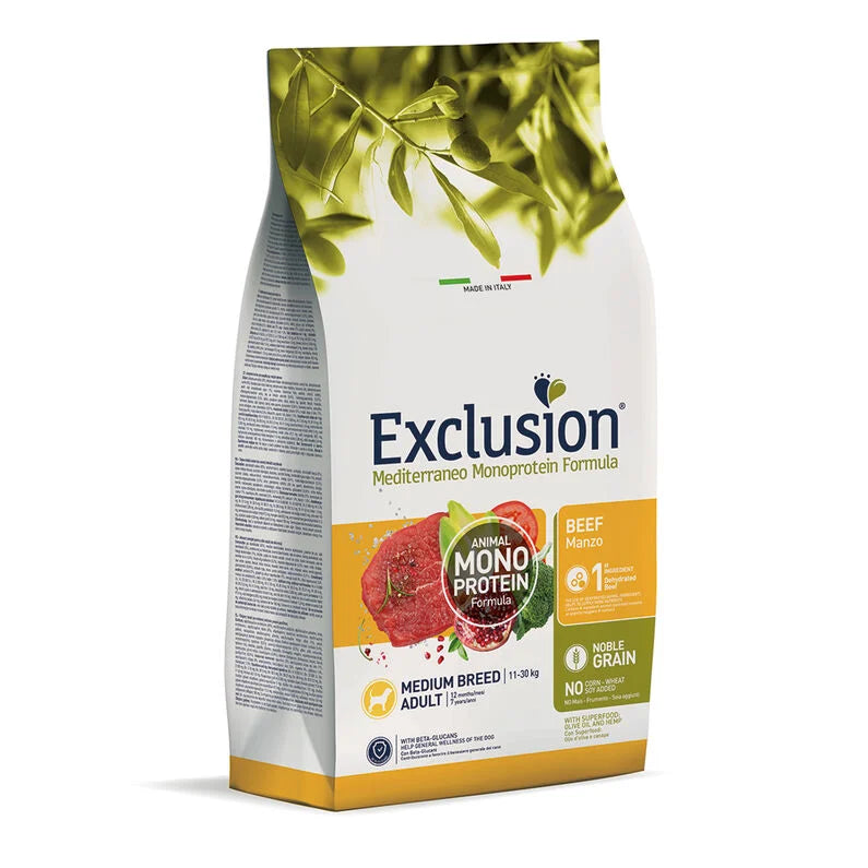 EXCLUSION ADULT MEDIUM BEEF 12KG