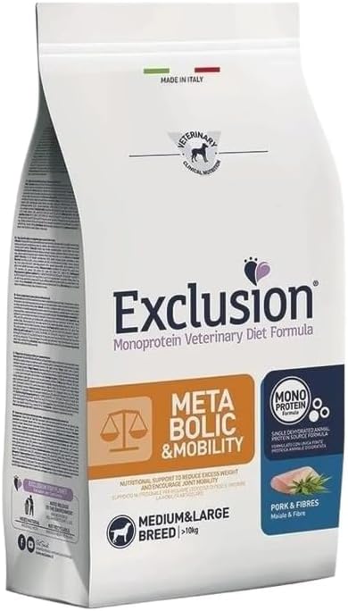 Exclusion Metabolic&Mobility al Maiale e Fibre - Medium e Large breed - 2 Kg