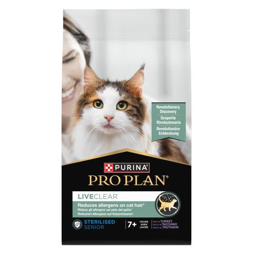 PURINA LIVECLEAR STERILISED SENIOR 7+ TACCH 1.4KG