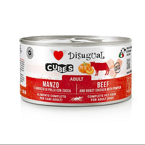 DISUGUAL CUBES DOG - MANZO CON ZUCCA 6X150G