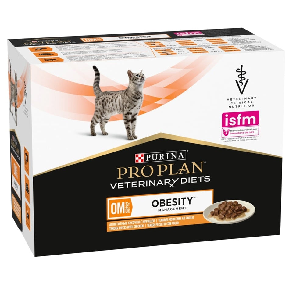 PURINA PRO PLAN VETERINARY DIETS CAT - OBESITY POLLO 10X85 G