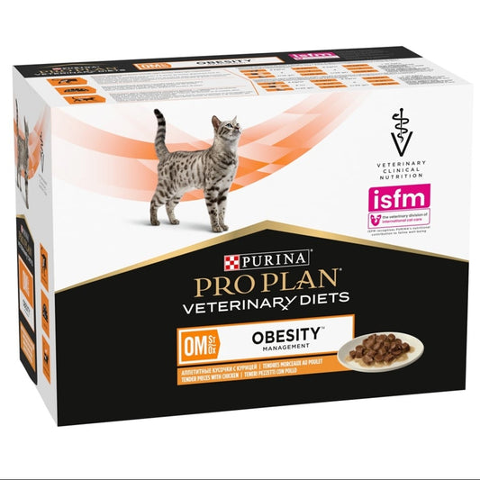 PURINA PRO PLAN VETERINARY DIETS CAT - OBESITY POLLO 10X85 G