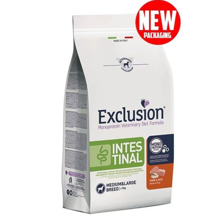 EXCLUSION DIET INTESTINAL MAIALE E RISO MEDIUM 2 Kg