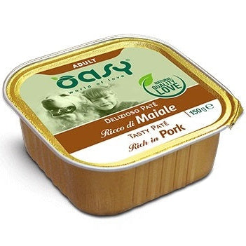 OASY DELIZIOSO PATE' ADULT DOG MAIALE 12X150 G