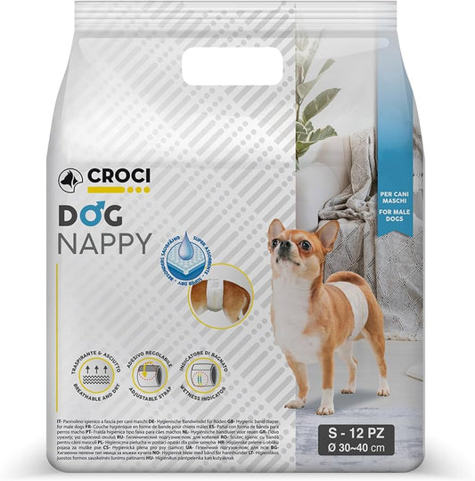 CROCI NAPPY CANE MASCHIO TAGLIA S X12