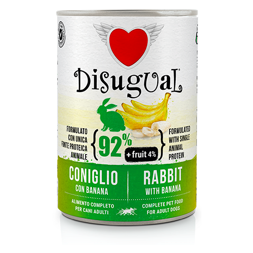 DISUGUAL DOG CONIGLIO E BANANA 6X400G