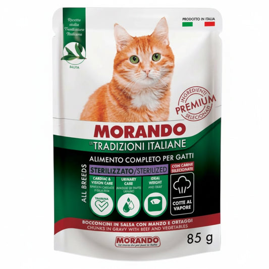 MORANDO SUPER FOOD STER CAT  BOCCONICINI MANZO 6X85 G