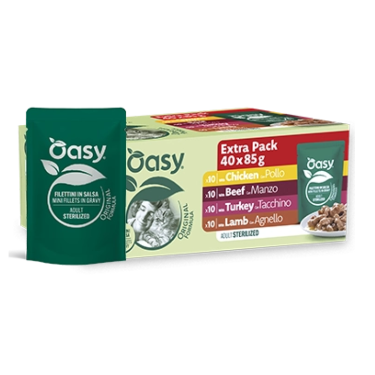 EXTRA PACK CARNE 40X85 G OASY