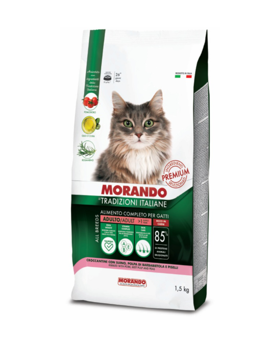 MORANDO GATTO ADULT SUINO E PISELLI 1.5KG