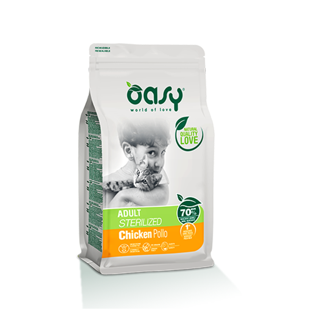 OASY STERILISED CAT- POLLO 1,5 KG