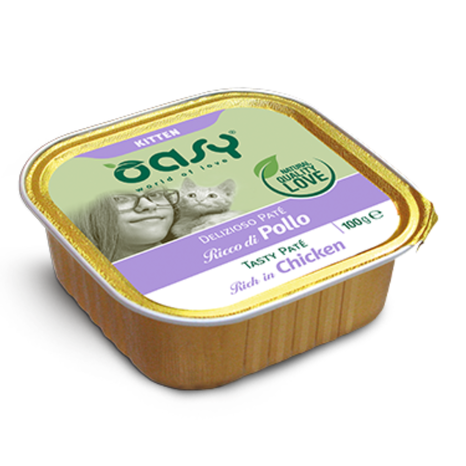 PATE' KITTEN POLLO 6X100G OASY