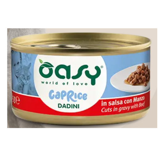 OASY CAPRICE DADINI IN SALSA MANZO GATTO ADULTO 12X85 G