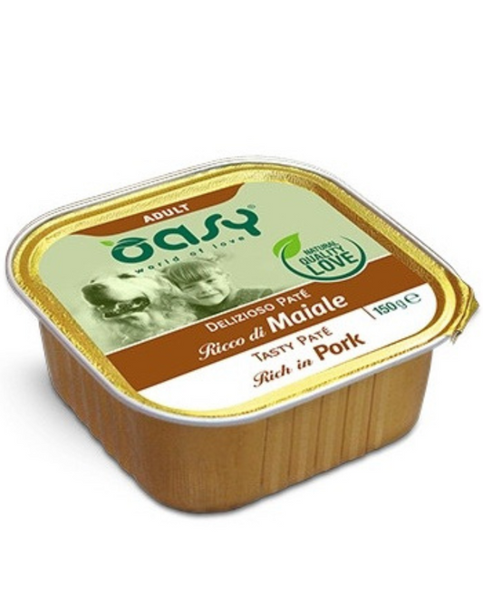 PATE' AL MAIALE CANE ADULTO 6x150 G OASY