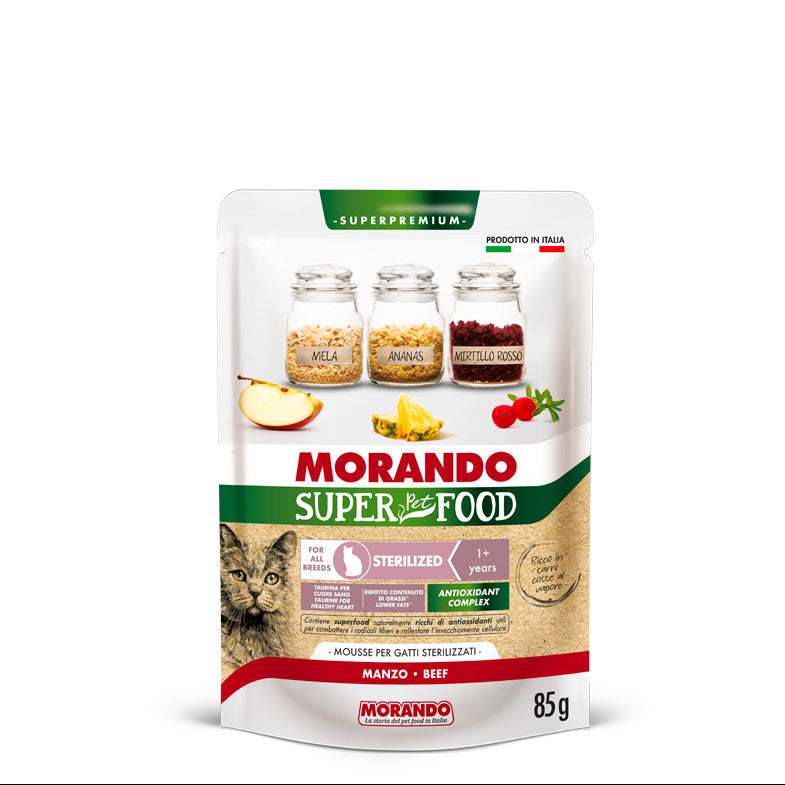 MORANDO SUPER FOOD STER CAT MANZO 6X85 G