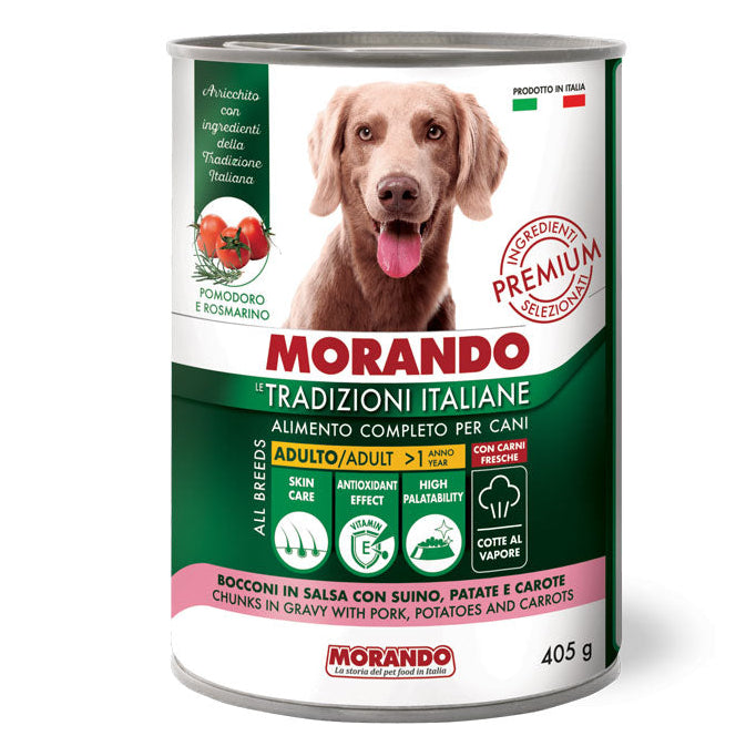 MORANDO TRAD ITA DOG BOCCONCINI CON SUINO, PATATE E CAROTE 6X405G