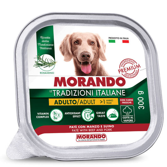 MORANDO TRADIZIONI ITA ADULT DOG PATE' MANZO E SUINO 6X300G