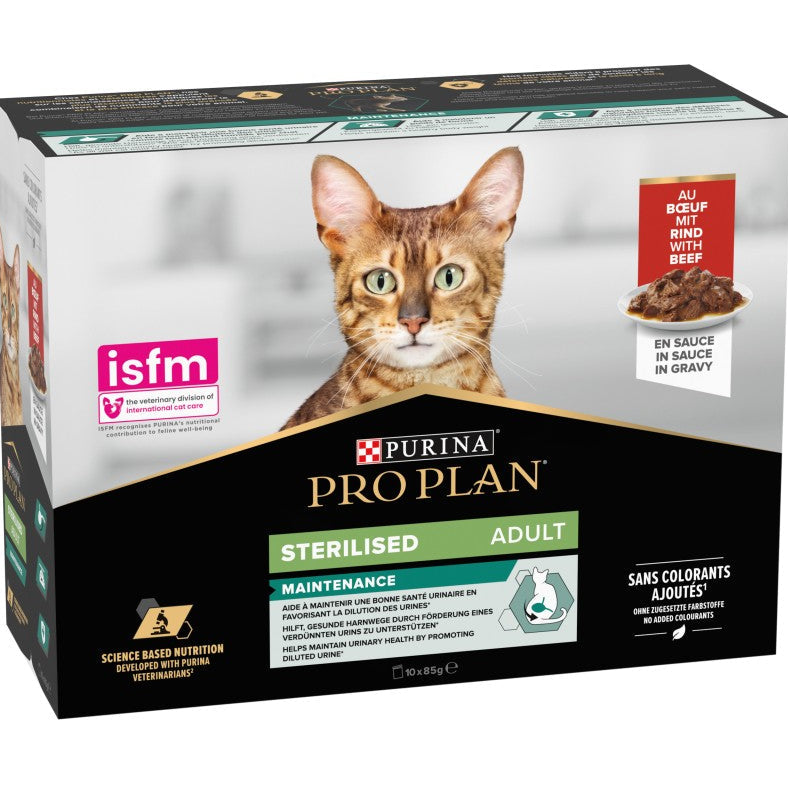 PURINA PRO PLAN STERILISED MOUSSE MANZO 10X85 G
