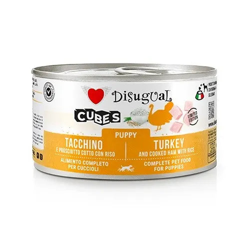 DISUGUAL CUBES PUPPY TACCHINO E PROSCIUTTO 3X150G
