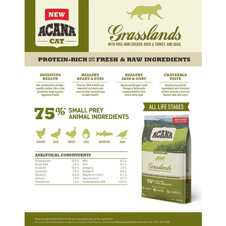 ACANA GRASSLANDS ALL LIFE STAGE FOR CATS 1,8 KG