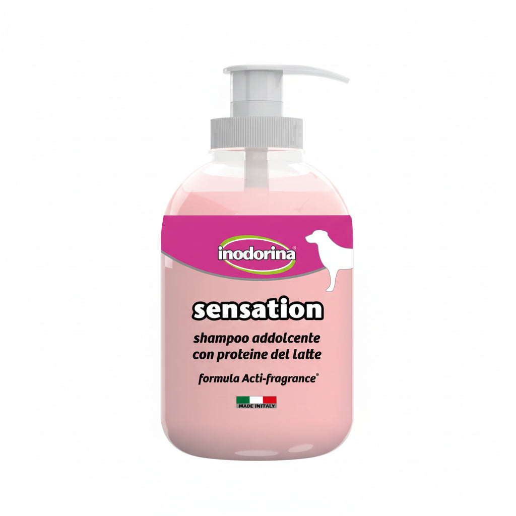 INODORINA DOG&CAT SHAMPOO – 300 ml -SENSATION RIVITALIZZANTE CON ESTRATTO DELLE PROTEINE DEL LATTE