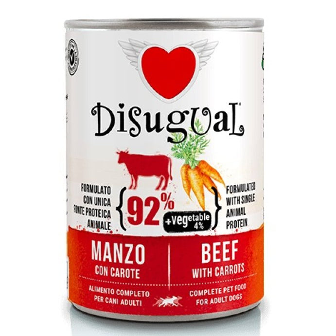 DISUGUAL DOG MANZO E CAROTE 3X400G