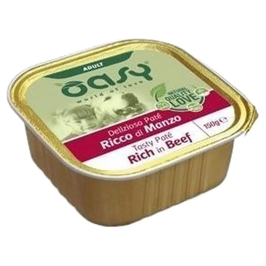 OASY DELIZIOSO PATE' ADULT DOG  MANZO 12X150 G
