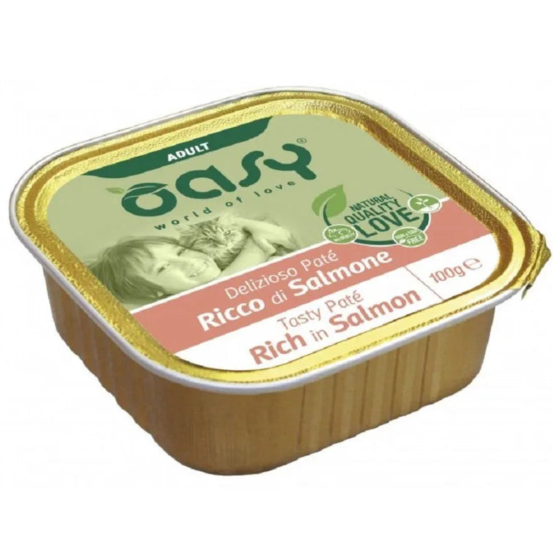 OASY DELIZIOSO PATE' ADULT SALMONE 12X100G