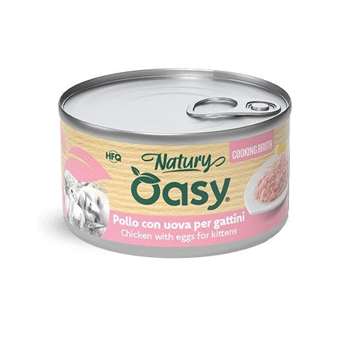 NATURY  POLLO CON UOVA KITTEN 12X85 G OASY