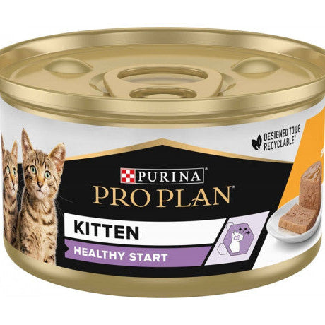 PURINA PRO PLAN HEALTHY START KITTEN MOUSSE POLLO 24X85 G