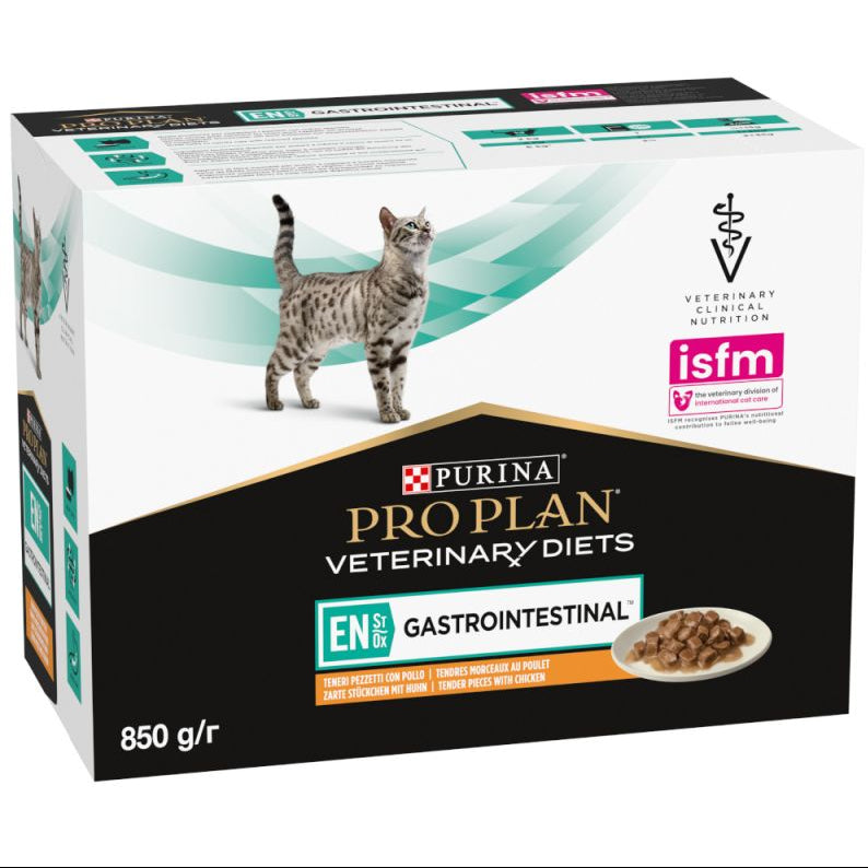 PURINA PRO PLAN VETERINARY DIETS CAT - GASTROINTESTINAL POLLO 10X85 G