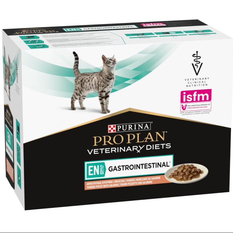 PURINA PRO PLAN VETERINARY DIETS CAT - GASTROINTESTINAL SALMONE 10X85 G
