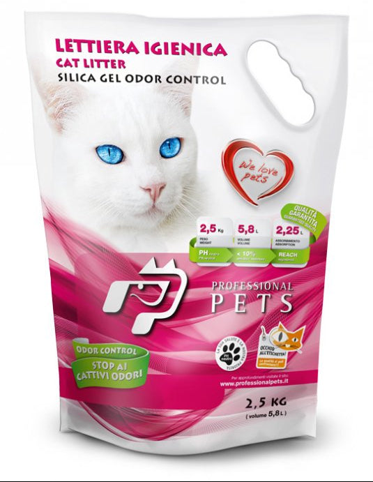 PROFESSIONAL PETS LETTIERA SILICIO SENZA PROFUMAZIONE  5,8 L