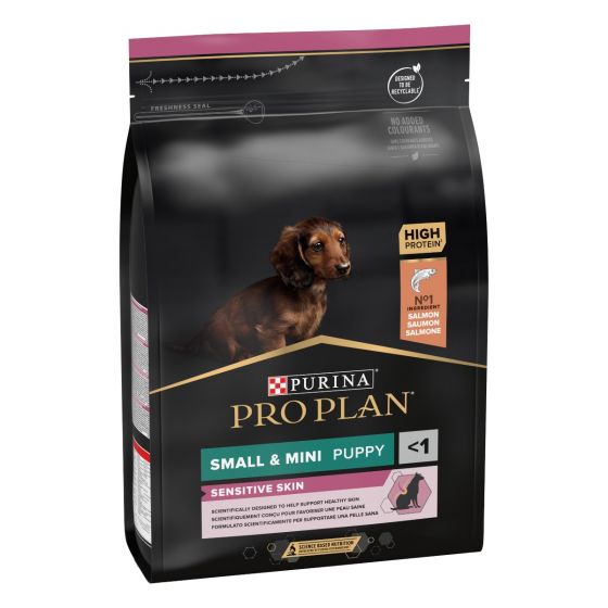 Small & Mini Puppy Sensitive Skin Ricco In Salmone - Purina Pro Plan - Crocchette per cane