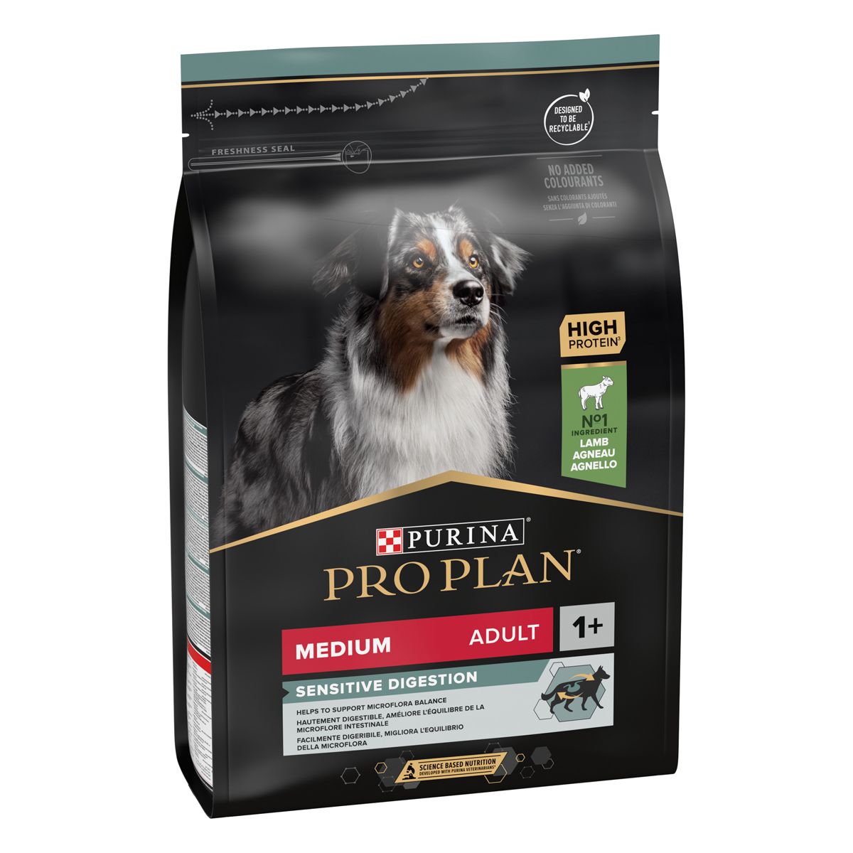 Medium Adult 1+ Sensitive Digestion Ricco in agnello - Purina Pro Plan - Crocchette per cane