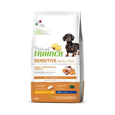 Adult con salmone e cereali integrali - Crocchette per cane - Sensitive no gluten Small&Toy