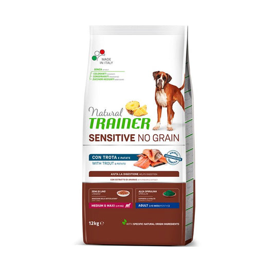 Adult con trota e patate - Crocchette per cane - Sensitive no grain Medium&Maxi