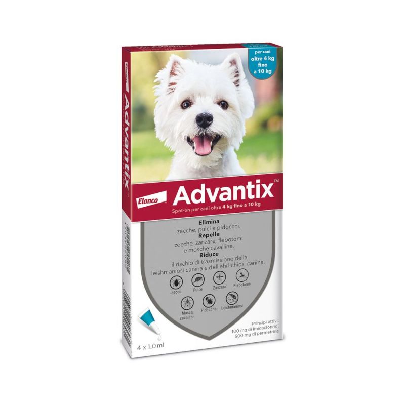 Advantix pipette per cane da 4 a 10 Kg
