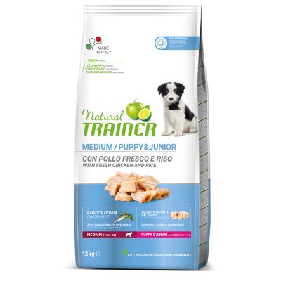 Puppy&Junior con pollo fresco e riso  - Crocchette per Cani -  Dog dry medium
