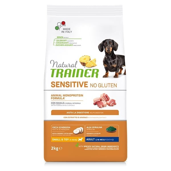 Adult con maiale e cereali integrali - Crocchette per cane - Sensitive no gluten Small&Toy