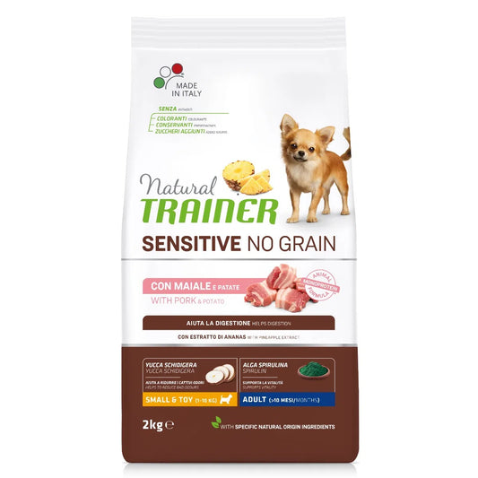 Adult con maiale e patate- Crocchette per cane - Sensitive no grain Small&Toy