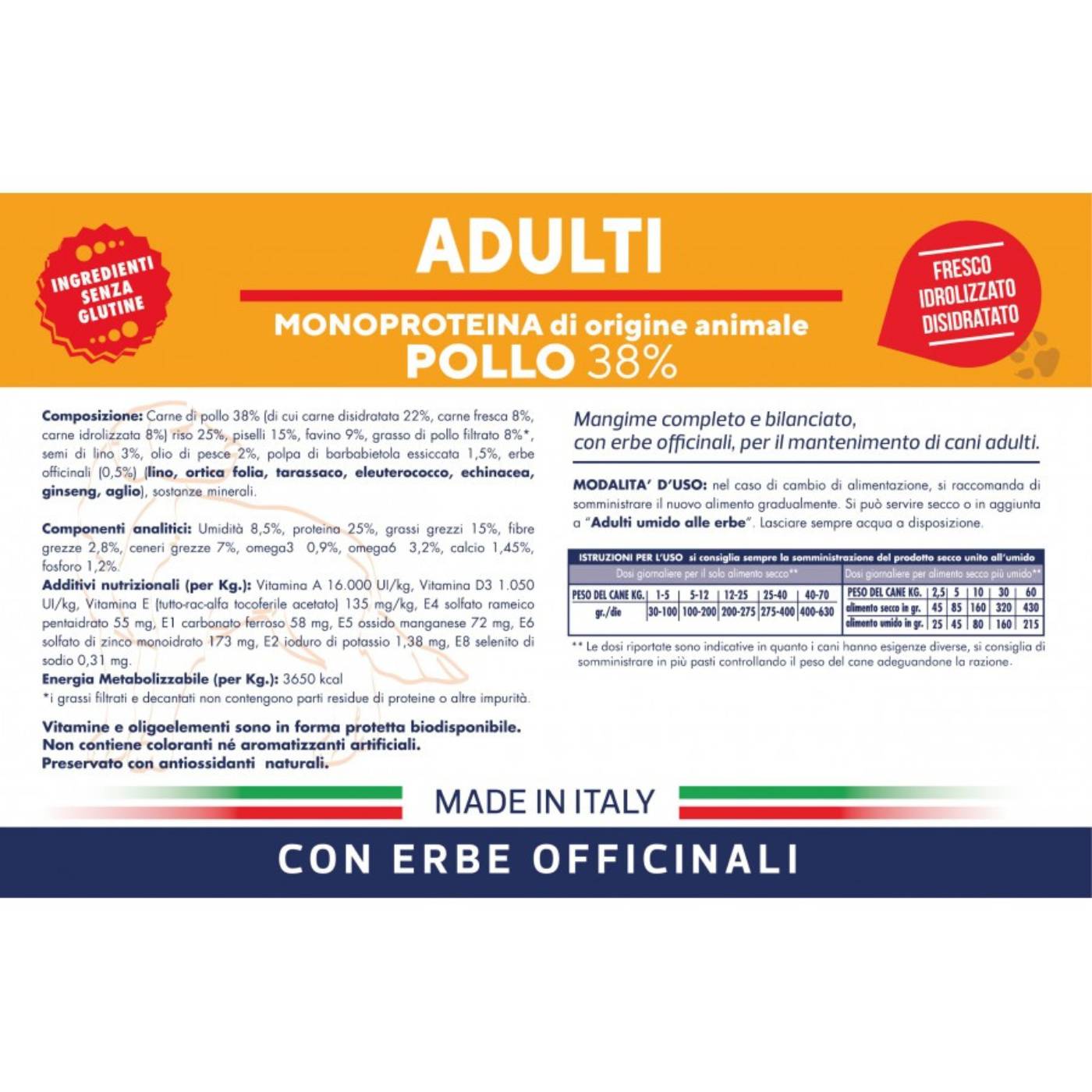 Monoproteico Pollo - Adulti