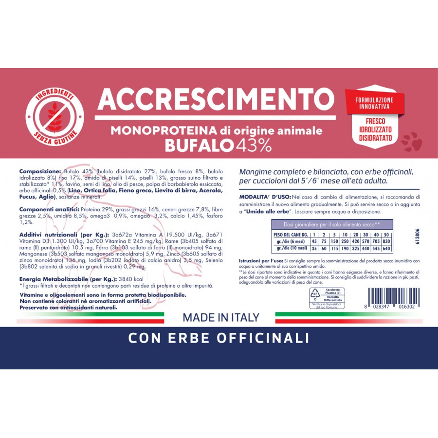 Monoproteico Bufalo - Accrescimento