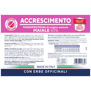 Monoproteico Maiale - Accrescimento