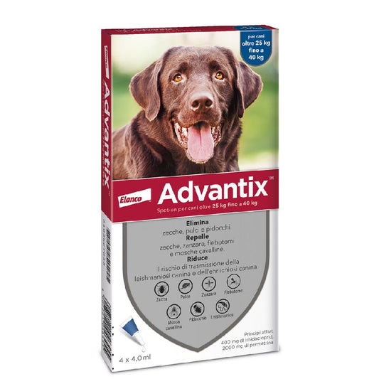 Advantix 6 pipette per cane da 25 a 40 Kg
