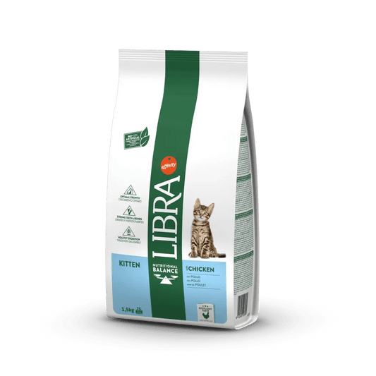 Libra Kitten con pollo e riso 1,5 kg - Crocchette per gatto