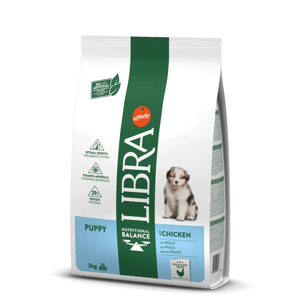 Libra Puppy con pollo e riso 3 kg - Crocchette per cane
