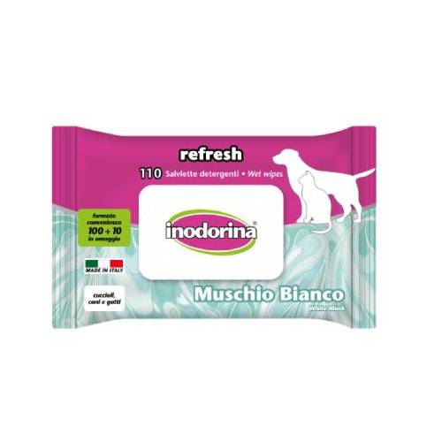 6 x 40 Salviette refresh bio detergenti - muschio bianco - inodorina + spedizione gratuita